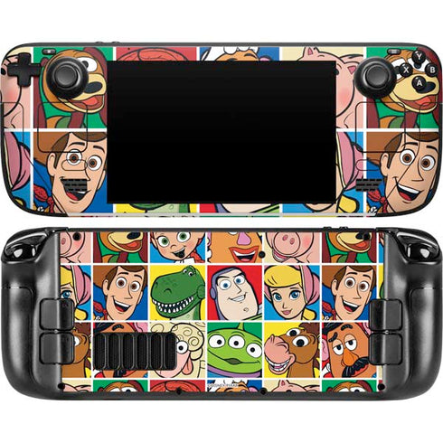 Disney Toy Story Characters Collage faces Steam Deck Handheld Gaming Computer Skin